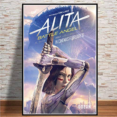 JYSHC Leinwanddruck Alita Battle Angel Movie Game Poster Und Druckerei Wandmalerei Wohnzimmer Dekoration Bt52Wy 40X60Cm Kein Rahmen von JYSHC