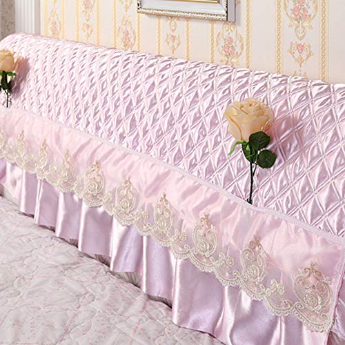 JYSSH Bett Kopfteil Bezug, Bett Kopfteil Abdeckung, Elastische Kopfteilbezug Staubdicht, Einfarbig All-Inclusive Bettkopfteil Hussen Für Schlafzimmer Dekor,Pink-180cm von JYSSH