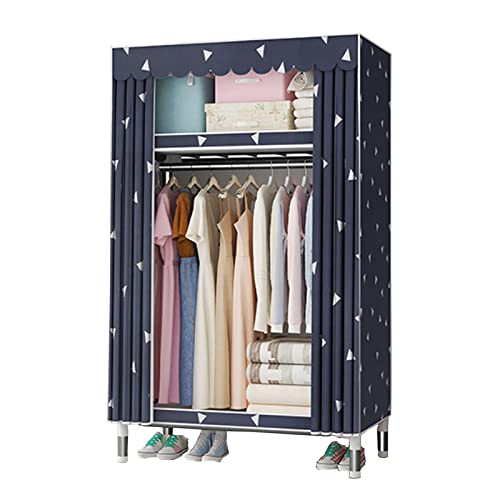 Kleiderschrank Faltschrank Stoffschrank mit Kleiderstange, Fächern, Kleidungs Aufbewahrung für Schlafzimmer, Ankleidezimmer, Faltbare Garderobe,C-86x45x170cm von JYSSH
