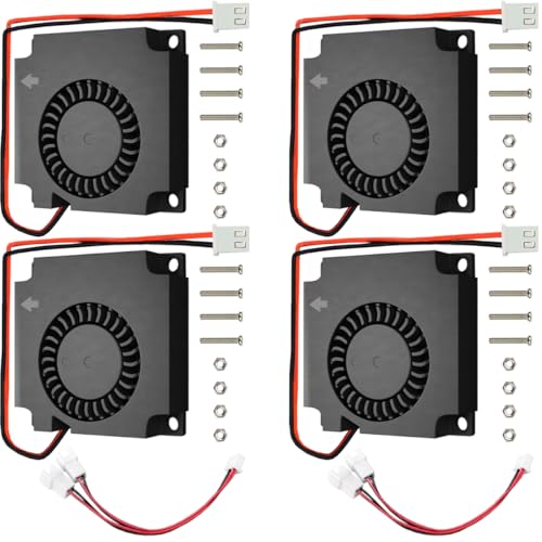JYUDAUFU 4 Stück 40 × 10 mm Gebläse-Lüfter 4010 DC 24 V Doppelkugellager-Kühler mit XH2.54 2-poligem Anschluss mit M3 × 20 Schraubenmutter, 1 auf 2 Verlängerungskabel, für 3D-Drucker/CPU/PC/Roboter JYUDAUFU 4 Stück 40 × 10 mm Gebläse-Lüfter 4010 DC 24 V Doppelkugellager-Kühler mit XH2.54 2-poligem Anschluss mit M3 × 20 Schraubenmutter, 1 auf 2 Verlängerungskabel, für 3D-Drucker/CPU/PC/Roboter von JYUDAUFU