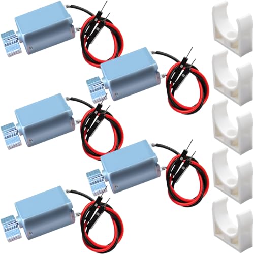 JYUDAUFU 5 Stück 130 Mikro-Motor DC 3-3.7 V Vibrator Exzenter-Vibrationsmotor in Fächerform mit Schweißleitung mit Halterung, für Flugzeug Modell/Massage/Schönheitsinstrument/DIY/Test von JYUDAUFU