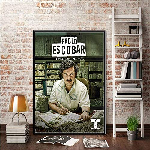 JYWDZSH Leinwanddruck Pablo Escobar Charakter Legende Poster Dekorative Leinwand Malerei Wandkunst Bild Für Wohnzimmer Home Decor, 70X100Cm Ohne Rahmen von JYWDZSH