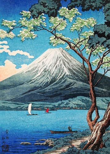 Leinwanddruck Japan Vintage Landschaft Retro Cuadros Druck Wand Kunst Dekor Home Dekoration Für Wohnzimmer Malerei Bild Poster Wandbild, 50X70Cm Ohne Rahmen von JYWDZSH