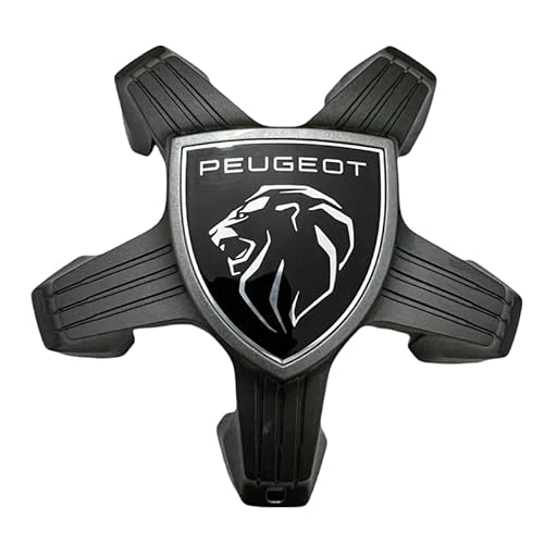 JYWLKQ Auto Radnabenkappen für Peugeot 308 SW 2021 2022 2023, Felgenkappen Nabenabdeckungen Wheel Caps Hochwertiges ABS für Polierte Oberfläche Felgendeckel Ersetzen Zubehör 1PC,Black von JYWLKQ