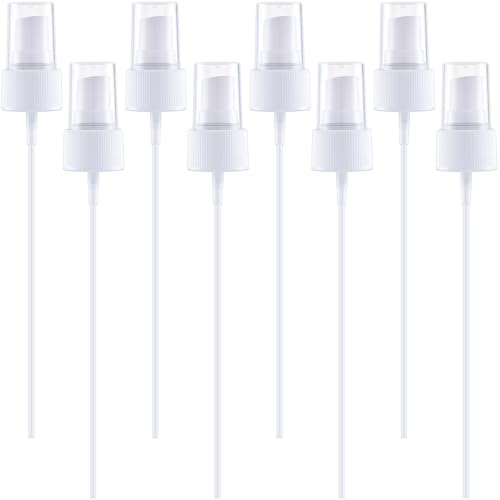 JYvivid 8 Stück Sprühflaschendeckel, Düsensprüher, Ersatzdüse, feiner Sprühnebel, Kunststoff-Sprühpumpe für ätherisches Öl, Reinigungslösungen (24 mm) von JYvivid