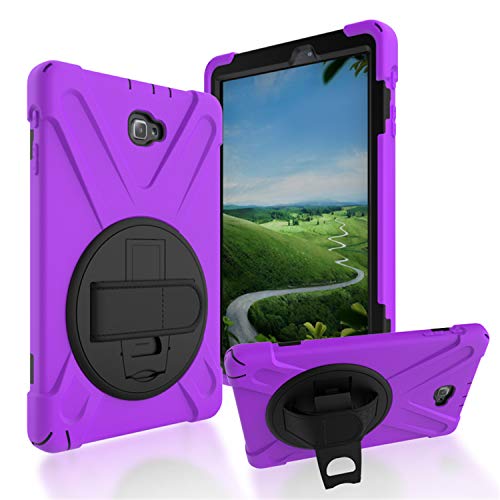 JZ 360 Degrees Kickstand Hülle Cover Compatible with Galaxy Tab A 10.1 2016 with S Pen SM-P580 Stand Hülle with Wrist Strap and Shoulder Strap - Purple JZ 360 Degrees Kickstand Hülle Cover Compatible with Galaxy Tab A 10.1 2016 with S Pen SM-P580 Stand Hülle with Wrist Strap and Shoulder Strap - Purple von JZ