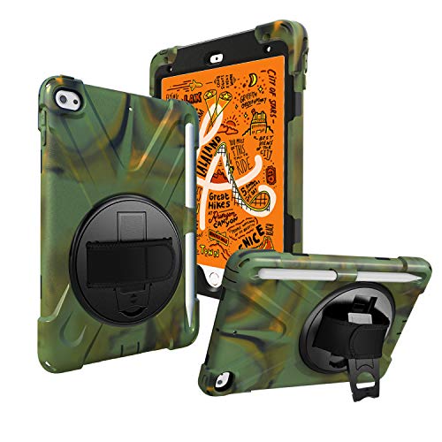 JZ 360 Degrees Kickstand Hülle Cover Compatible with for Mini 4/5 Stand Hülle with Wrist Strap,Shoulder Strap and Pencil Holder - Camouflage JZ 360 Degrees Kickstand Hülle Cover Compatible with for Mini 4/5 Stand Hülle with Wrist Strap,Shoulder Strap and Pencil Holder - Camouflage von JZ