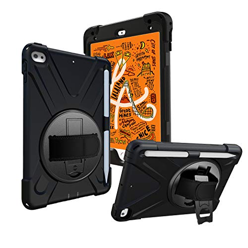 JZ 360 Degrees Kickstand Hülle Cover Compatible with for Mini 4/5 Stand Hülle with Wrist Strap,Shoulder Strap and Pencil Holder - Black JZ 360 Degrees Kickstand Hülle Cover Compatible with for Mini 4/5 Stand Hülle with Wrist Strap,Shoulder Strap and Pencil Holder - Black von JZ