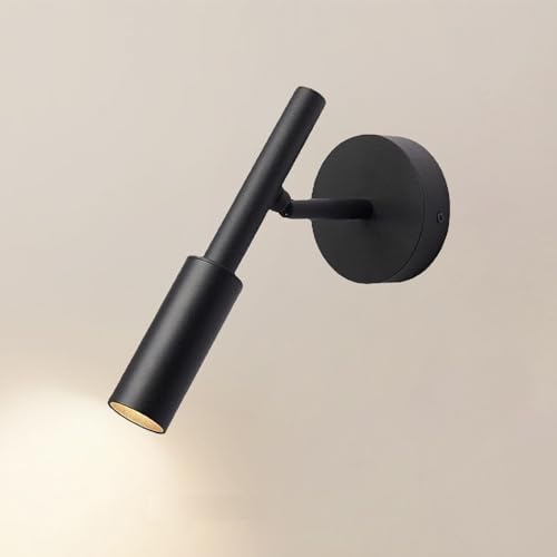 JZCDR LED Wandleuchte Metall Modern Leselampe Bett Wandmontage Links und Rechts Drehung Bettlampe Wand Wandbeleuchtung Innen für Schlafzimmer Wohnzimmer Flur, Warmweiß von JZCDR