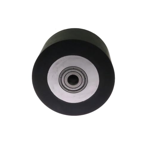 100 x 50 mm/60 mm/70 mm glatte Oberfläche Gummirolle Bandschleifer Rad Rückständer Leerlauf Kontaktrad mit eingebauten Lagern, 100 x 60 mm 1621 von JZFDCLF