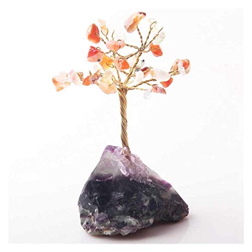 Bonsai Money Crystal Tree Crystal Lucky Money Tree Figur Ornamente Feng Shui Edelsteinbaum für Wohlstand Glück Home Office Dekor Geburtstag Feng Shui Fortune Tree (Farbe: Lapis Lazuli) von JZFOACHR