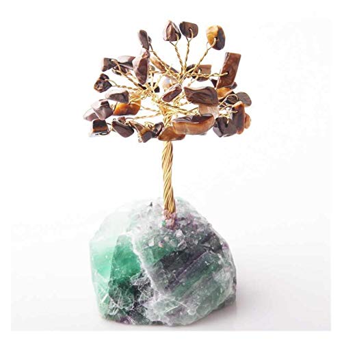 Bonsai Money Crystal Tree Crystal Lucky Money Tree Figur Ornamente Feng Shui Edelsteinbaum für Wohlstand Glück Home Office Dekor Geburtstag Feng Shui Fortune Tree (Farbe: Lapis Lazuli) von JZFOACHR
