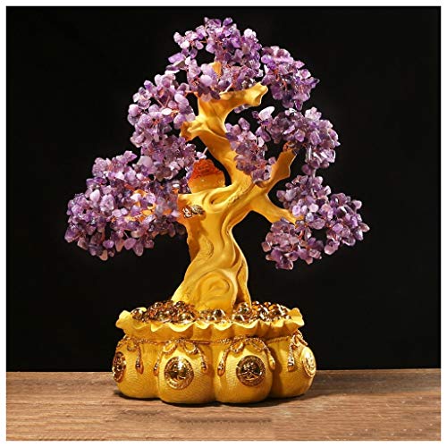 Bonsai Money Crystal Tree Tree Citrine Tree of Life (Stil 4) Edelsteine ​​Kristallbaum Goldener Füllhorn Bonsai Feng Shui Geldbaum für Heilung und Glück 16,9 Zoll Feng Shui Fortune Tree (Farbe: C) von JZFOACHR