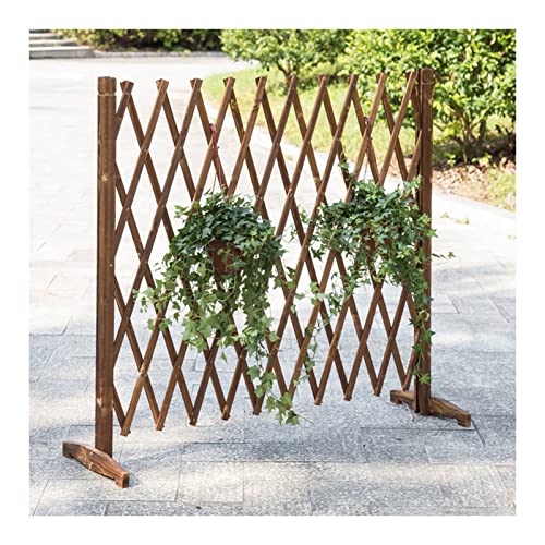 Erweiterbarer Gartenzaun, Teleskoppflanze Kletterrahmen Tierzaun externer unabhängiger hölzerne Gitterbrett Weihnachtsbaumzaun (Größe: H90xl210 cm) von JZFOACHR
