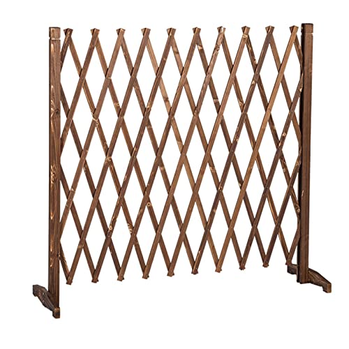 Erweiterbarer Gartenzaun Tierzaun Außen unabhängiger hölzerner Gitterbrett Weihnachtsbaumzaun Pflanzenklettern (Größe: H150xl210 cm) von JZFOACHR