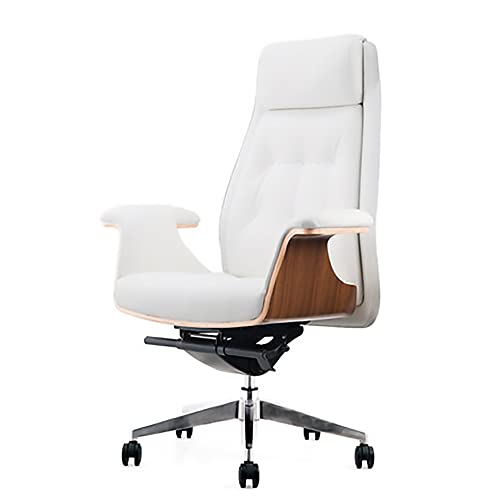 JZFOACHR Bürostuhl Schreibtischstuhl Cowide Gaming Stuhl Computerstuhl Ergonomic Einstellbarer Schwenk -Task -Stuhl mit Lenden- und Waffenunterstützung für schwere Menschen geeignet von JZFOACHR