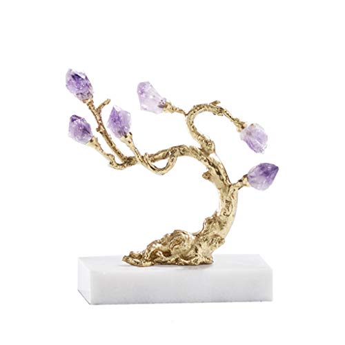 JZFOACHR Kristallbaum Einfacher Amethyst Fortune Tree Innenzimmer Dekoration Geldbaum Feng Shui Luck Orament Dekoration (Zwei Größen) Edelsteinbaum (Größe: a) von JZFOACHR