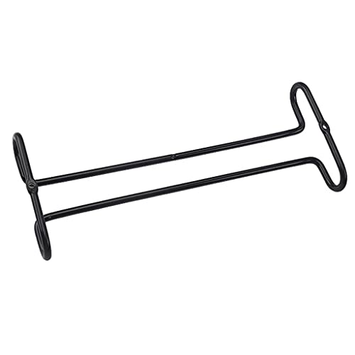 JZFOACHR Rotweinregal, Weinregal Lagerregal, Küchenweingläser Schmiedeeisen Hanging Goblet Halter Display Stand Bar Stemware Lagertange (Schwarz) von JZFOACHR
