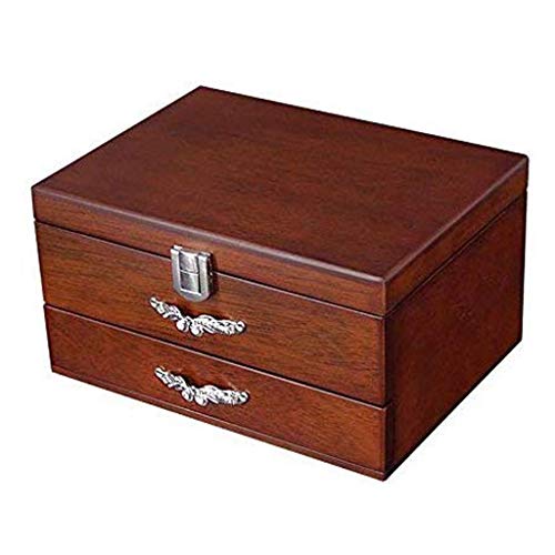 JZFOACHR Schmuckschatulle - Massivholz Schmuckschachtel Ohrringe Aufbewahrungsbox Schmuckschatulle von JZFOACHR