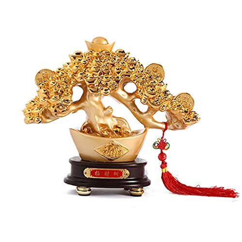 Kristallbaum Gelb Kristall Fortune Baum Home Office Dekoration Kristall Fortune Baum Feng Shui Baum Lucky Tree Fortune Tree Harz Lucky Tree Dekoration Edelsteinbaum (Größe: D) von JZFOACHR