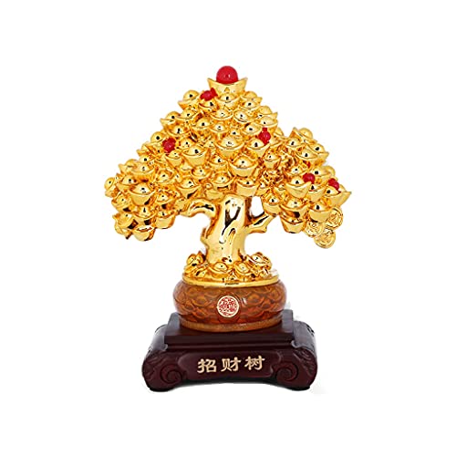 Kristallbaum Gelb Kristall Fortune Baum Home Office Dekoration Kristall Fortune Baum Feng Shui Baum Lucky Tree Fortune Tree Harz Lucky Tree Dekoration Edelsteinbaum (Größe: D) von JZFOACHR