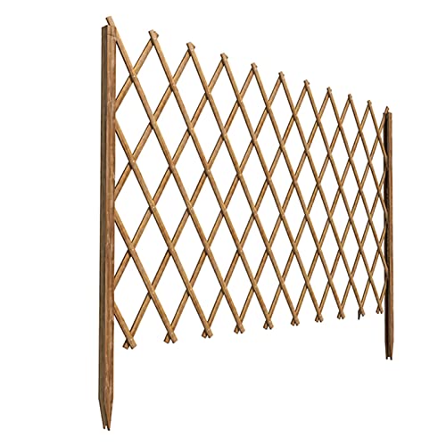 Massivholz Erweiterbares Pflanzenschallis -Tierbarriere, Rasenbalkon Gartendekoration Board Weihnachtsbaum Zaun Privatsphäre Bildschirm Teleskop -Trennwanddekoration (Größe: H80xl180 cm) von JZFOACHR