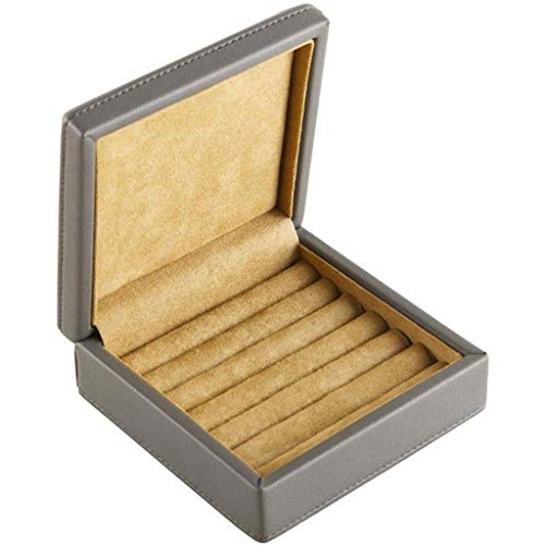 Schmuckschachtel - Einfache Mikrofaser -Leder -Manschettenknöpfe Box Lederohrohrringe Juwely Storage Box von JZFOACHR