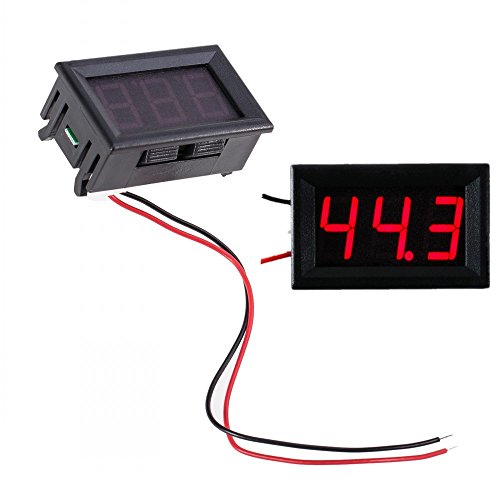 JZK 2x Draht DC 7-100V 0.56 "mini digital Spannungsprüfer rotes Panel LED Display Volt meter Voltmeter Spannung Tester von JZK