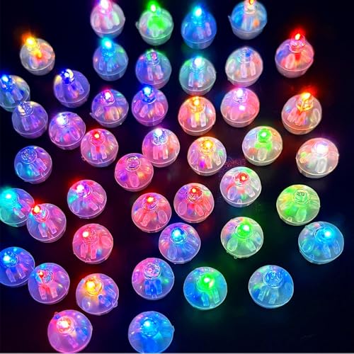JZK 100x Bunte Mini LED Ballon Lichter Farbwechsel RGB LED Kleine Runde Kugel Lampe Birne Batteriebetrieben Winzige LED Perlenlichter für Hochzeit Party Weihnachtsbaum Dekoration von JZK