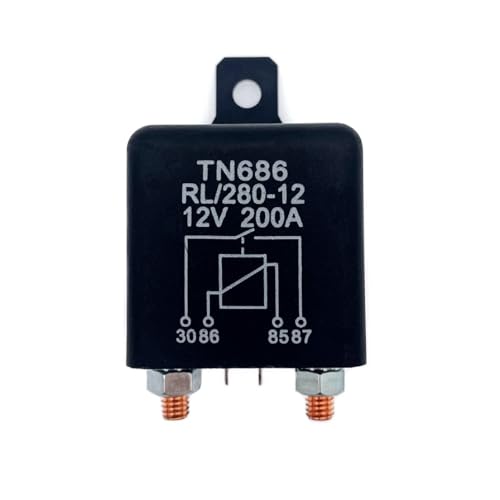 JZK 12 V 200 A 4-poliges Autorelais, Split-Laderelais, Hochleistungsrelais, automatisches Trennrelais, für Auto-LKW-Motorboot-Autostarter von JZK