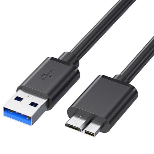 JZK 1M Typ A 3.0 auf Micro-B USB 3.0 Kabel, externes Festplattenkabel für Festplattengehäuse/Festplatte, Datensynchronisations- und Ladekabel Samsung NOTE 3 / S5 von JZK