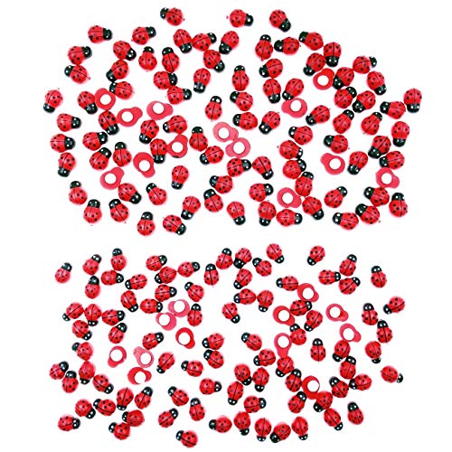 JZK 100 Stück 10x13mm und 100 Stück 11x15mm, Mini-Marienkäfer aus Holz, Marienkäfer, Selbstklebende Verzierung für Hochzeitsgeschenke, Geburtstagsdekoration, Scrapbooking JZK 100 Stück 10x13mm und 100 Stück 11x15mm, Mini-Marienkäfer aus Holz, Marienkäfer, Selbstklebende Verzierung für Hochzeitsgeschenke, Geburtstagsdekoration, Scrapbooking von JZK