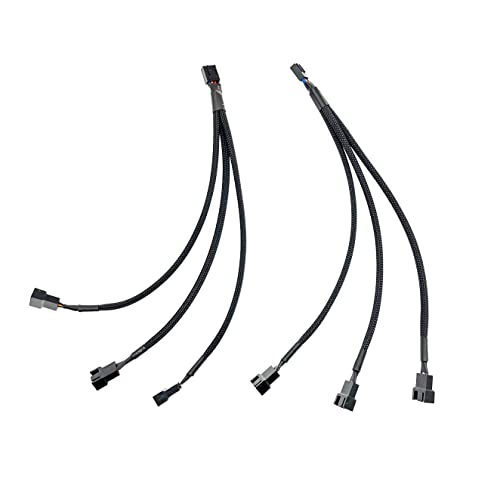 JZK 2x PC PWM 4 Pin Fan Splitter 1 zu 3 Converter, 3 Pin Lüfter Splitter, PC Fan Power Extension Cable for Motherboard CPU, 4 Pin PWM Fan Splitter Cable for Computer Case Fan Cable JZK 2x PC PWM 4 Pin Fan Splitter 1 zu 3 Converter, 3 Pin Lüfter Splitter, PC Fan Power Extension Cable for Motherboard CPU, 4 Pin PWM Fan Splitter Cable for Computer Case Fan Cable von JZK