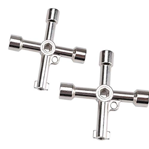 JZK 2x multifunktionaler Schaltschrankschlüssel 4-Wege-Stromversorgungsschlüssel Gaswasserzählerschlüssel, Faserband JZK 2x multifunktionaler Schaltschrankschlüssel 4-Wege-Stromversorgungsschlüssel Gaswasserzählerschlüssel, Faserband von JZK