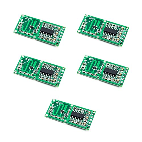 JZK 5 STÜCKE Mikrowellensensor-Schaltmodul RCWL-0516 Radar, Bewegungsinduktionsdetektorplatine, Körperinduktionsmodul zur Erkennung Sich bewegender Objekte, Mikrowellenradarmodul von JZK