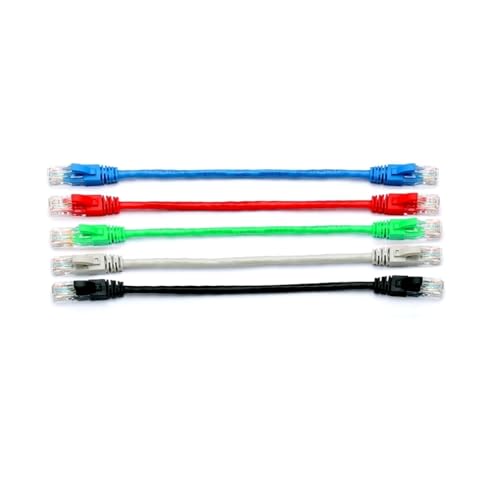 JZK 5-farbiges Combo CAT-6 Ethernet-Kabel, 30 cm kurzes Netzwerkkabel, 10 Gbit/s High Speed Cat6 Patchkabel, LAN Netzwerk RJ45 Anschluss für Modem, Router, PC, Drucker, Switchbox JZK 5-farbiges Combo CAT-6 Ethernet-Kabel, 30 cm kurzes Netzwerkkabel, 10 Gbit/s High Speed Cat6 Patchkabel, LAN Netzwerk RJ45 Anschluss für Modem, Router, PC, Drucker, Switchbox von JZK