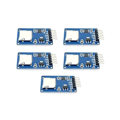 JZK 5x Micro SD Kartenmodul 3,3V 5V mit SPI Schnittstelle, Micro SD Speicherkartenleser Modul, Micro SD Karten Adaptermodul für TF Karte, Micro SDHC Karte/Highspeed Karte von JZK