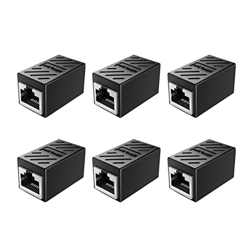 JZK 6 x RJ45-Koppler, LAN-Kabel-Koppler, Cat8, Cat7, Cat6, Cat5e, Cat5, Verlängerungsstecker zum Verlängern von Ethernet-Kabeln, Buchse auf Buchse von JZK