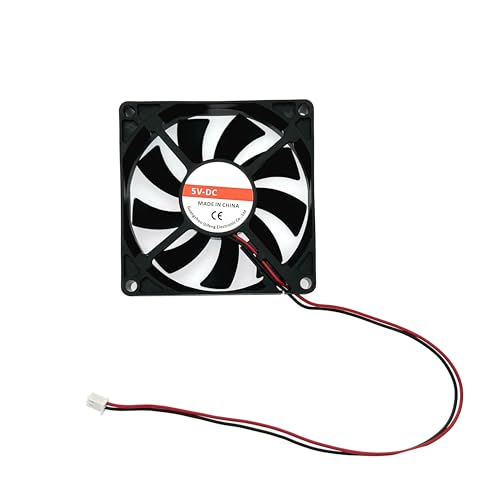 JZK 80x80x15 mm 2 poliger DC 5V Mini Lüfter mit Kabeln, 8015 kleiner Lüfter 80 mm, 8 cm bürstenloser 5V DC Lüfter mit Doppelkugellager, 3D Druckerlüfter mit Kabel und Stecker JZK 80x80x15 mm 2 poliger DC 5V Mini Lüfter mit Kabeln, 8015 kleiner Lüfter 80 mm, 8 cm bürstenloser 5V DC Lüfter mit Doppelkugellager, 3D Druckerlüfter mit Kabel und Stecker von JZK