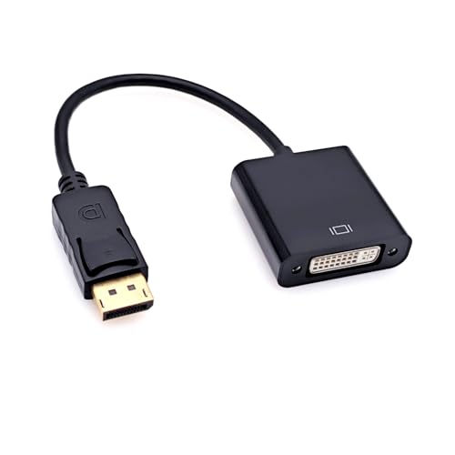 JZK DisplayPort auf DVI Adapter, vergoldeter DP Stecker auf DVI Buchse, Konverteranschluss für Monitor, Projektor, Computer, für Lenovo, für Dell, für HP JZK DisplayPort auf DVI Adapter, vergoldeter DP Stecker auf DVI Buchse, Konverteranschluss für Monitor, Projektor, Computer, für Lenovo, für Dell, für HP von JZK