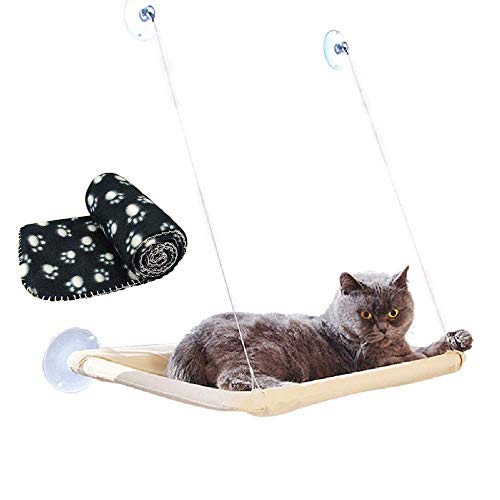 JZK Katzen Fensterplatz Window Lounger Katzen Hängematte + Katzendecke, Sonnenbad Katzenbett Haustierbett für Haustier Katze klein Hund Kaninchen oder andere Kleintiere JZK Katzen Fensterplatz Window Lounger Katzen Hängematte + Katzendecke, Sonnenbad Katzenbett Haustierbett für Haustier Katze klein Hund Kaninchen oder andere Kleintiere von JZK
