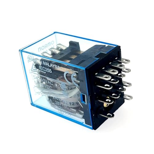 JZK MY4J DC 12V coil DPDT 14 PIN Elektromagnetisches Leistungsrelais IEC255 3A150VAC, 5A 240V AC, 5A 28V DC 14-poliges elektromagnetisches Spulen-Relaismodul von JZK