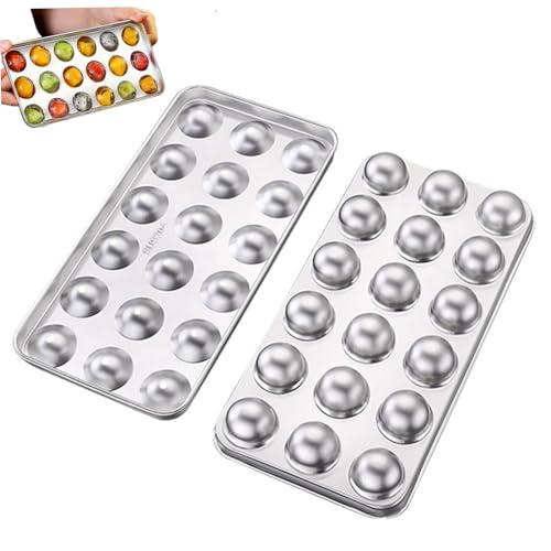 18 Hohlraum -Eiswürfelschalen Edelstahl mit Deckel Easy Release Metall Ice Cube Maker für Bars Küchen DIY -Saftbahn Eis am Stiel von JZLEJC