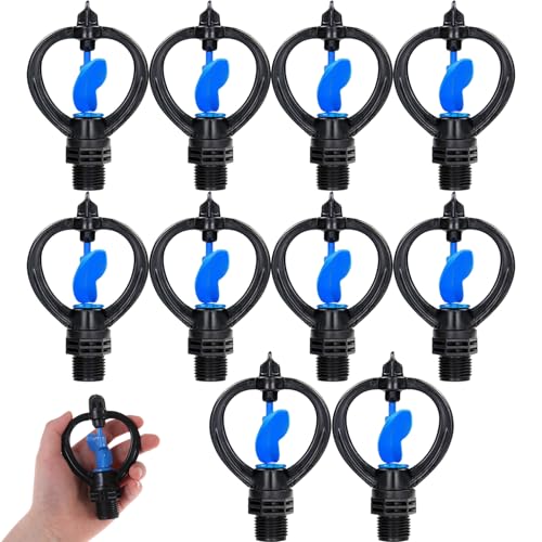 JZLEJC 10pcs Spinning Sprinkler Rotierende Sprinkler 360 Grad Rotation Bewässerung Automatischer Bewässerungssprinkler Kopf für Garten Rasenhof Bewässerung Bewässerung Bewässerung von JZLEJC