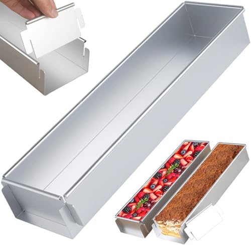 JZLEJC 16, 4x3.9x2, 4 Zoll rechteckige Kuchenpfanne, Tiramisu-Form mit abnehmbar von JZLEJC