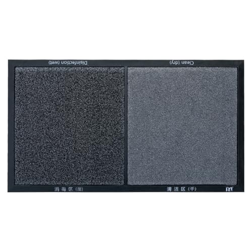 JZLEJC 18x31, 5-Zoll-Schuhreinigungsmatte, 2 Fachfassfaser-Türmat mit Nicht rutschem Gummiboden von JZLEJC