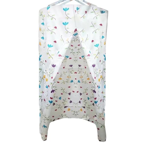 JZLEJC 39x79 runder Blumenduschvorhang - 360 ° wasserdichtes Polyester mit Reißverschluss und innerer Tasche von JZLEJC