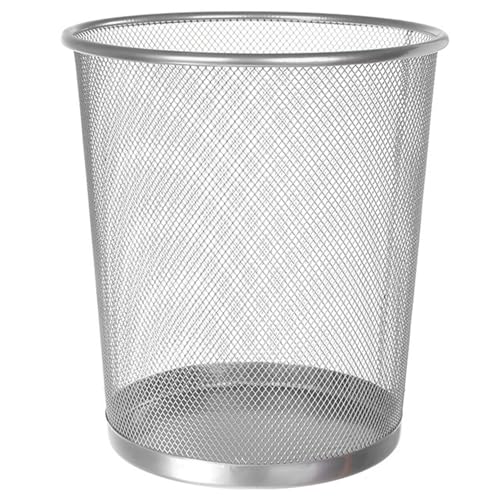 JZLEJC 7.3x10.2x9.1 Zoll Mesh Mülleimer, runde offene silberne Drahtmüllbehälter für Home Office, leicht zu reinigender Abfallkorb JZLEJC 7.3x10.2x9.1 Zoll Mesh Mülleimer, runde offene silberne Drahtmüllbehälter für Home Office, leicht zu reinigender Abfallkorb von JZLEJC