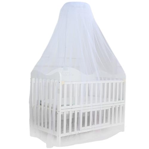 JZLEJC Babybett -Baldachin, 79 '' hoher dichter Netzdach mit 197 '' Circ, einfache Installation von Polyester Bettvorhang für Kinderkrippe, atmungsaktiv und von JZLEJC