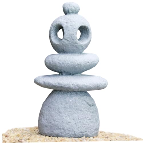 JZLEJC Japanische Pagode -Gartenstatue, 3x2, 1 x 5, 2 Zoll lebensechter Mini -Laterne für Feenmeditation Zen Gärten Topfpflanze von JZLEJC